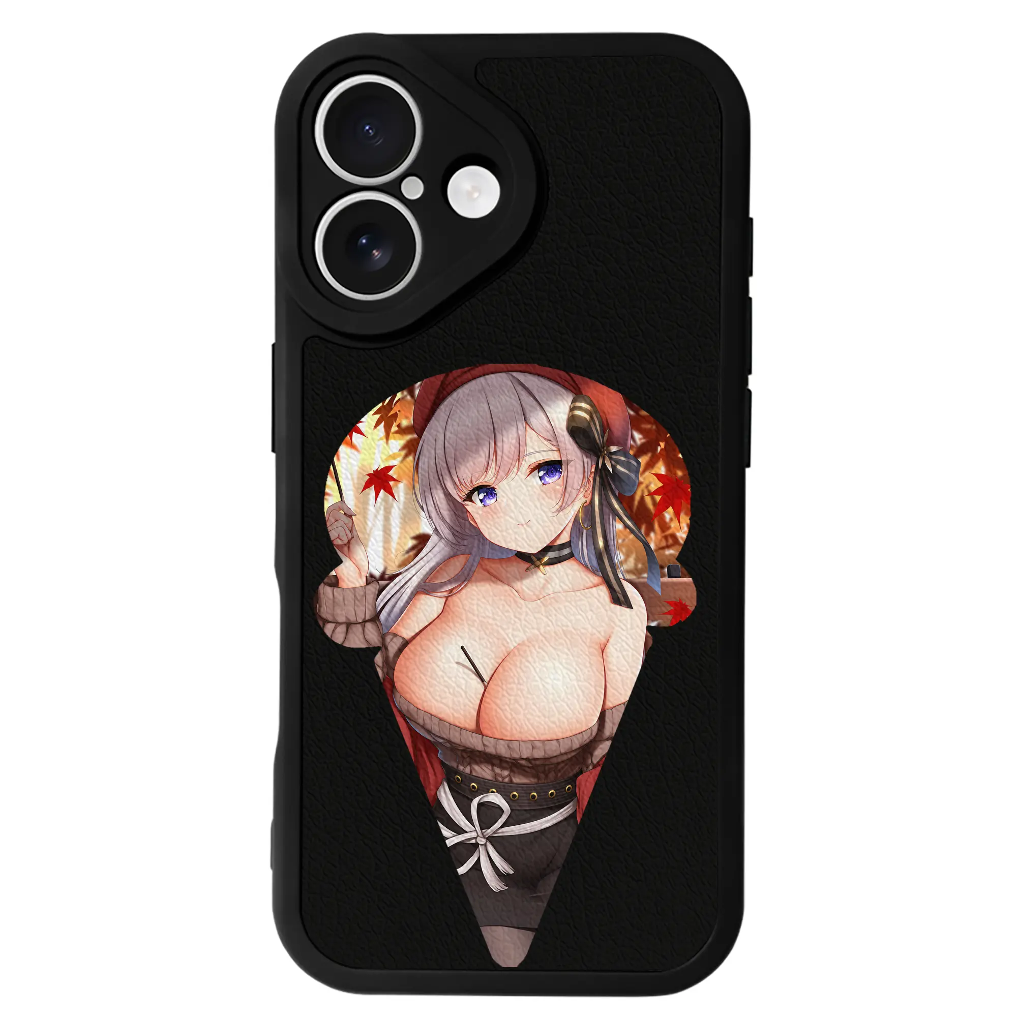 アズールレーン グッズ,プリンツ・オイゲン - IPhone 16シリーズ対応 ・ シリコンスマホケース ・ レザー調 ・ 高精度フィット ・ 耐衝撃 ・ ワイヤレス充電対応 ・ 精密カット